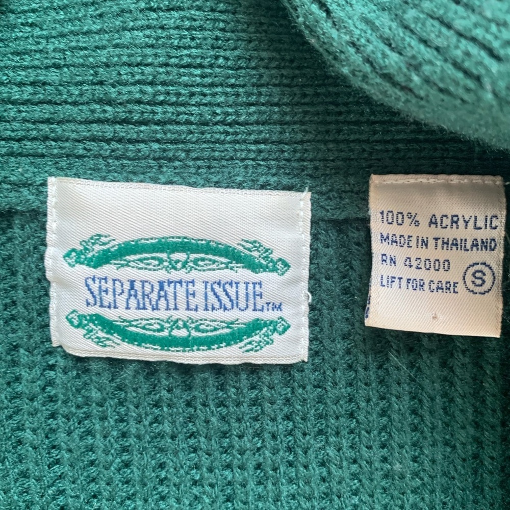 Separate issue Vintage Green Women's long Cardigan - Picture 2 of 8